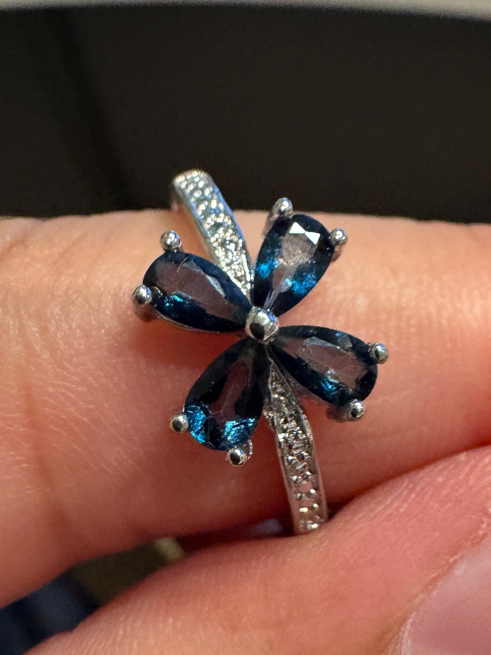 LONDON TOPAZ natural Crystal Ring Adjustable
